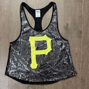 PINK Victoria’s Secret Pittsburgh Pirates Sequin Racerback Tank Top S